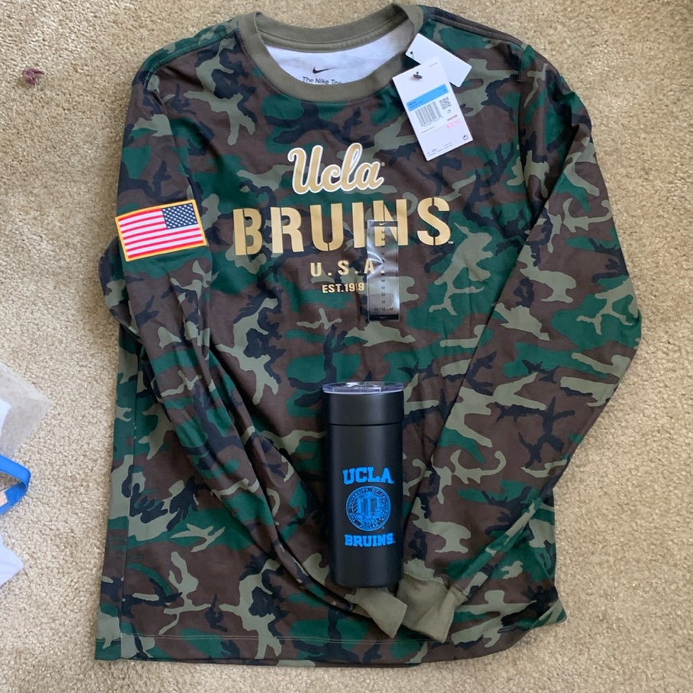 Nike UCLA Long Sleeve Camo T and mug